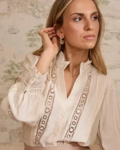 Polin et moi Maternidad|Blusas Y Camisas*Camisa Bordados Cassie Crudo