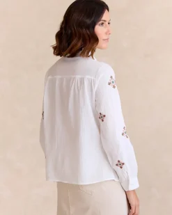 Polin et moi Blusas Y Camisas*Camisa Etnica Pandora blanco