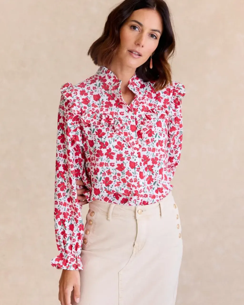 Polin et moi Maternidad|Blusas Y Camisas*Camisa Flores Cinty cereza
