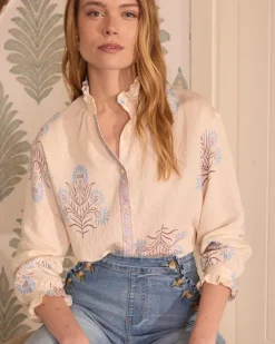 Polin et moi Maternidad|Blusas Y Camisas*Camisa Flores Eulalia Crudo