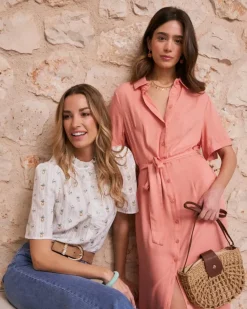 Polin et moi Blusas Y Camisas*Camisa Flores Manga Daria blanco