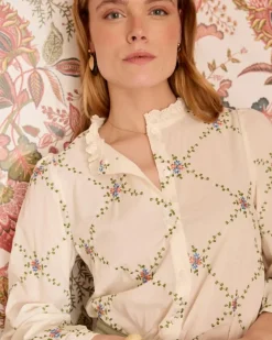 Polin et moi Blusas Y Camisas*Camisa Flores Perlina Crudo