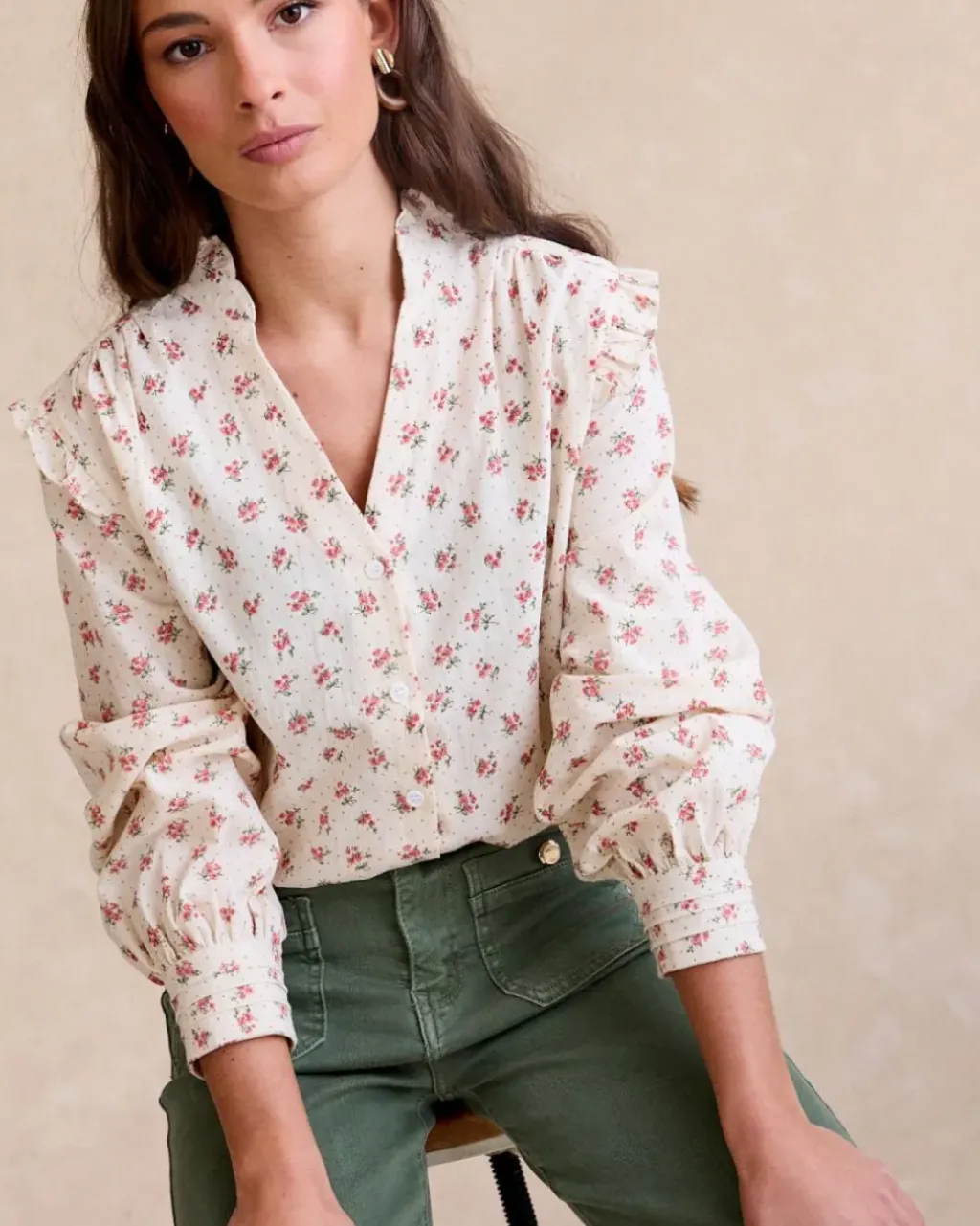 Polin et moi Maternidad|Blusas Y Camisas*Camisa Flores Runa Crudo