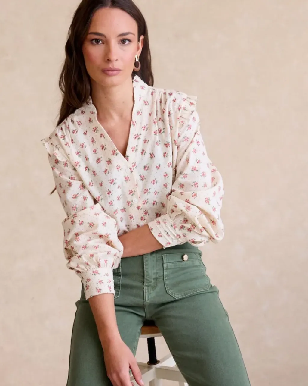 Polin et moi Maternidad|Blusas Y Camisas*Camisa Flores Runa Crudo
