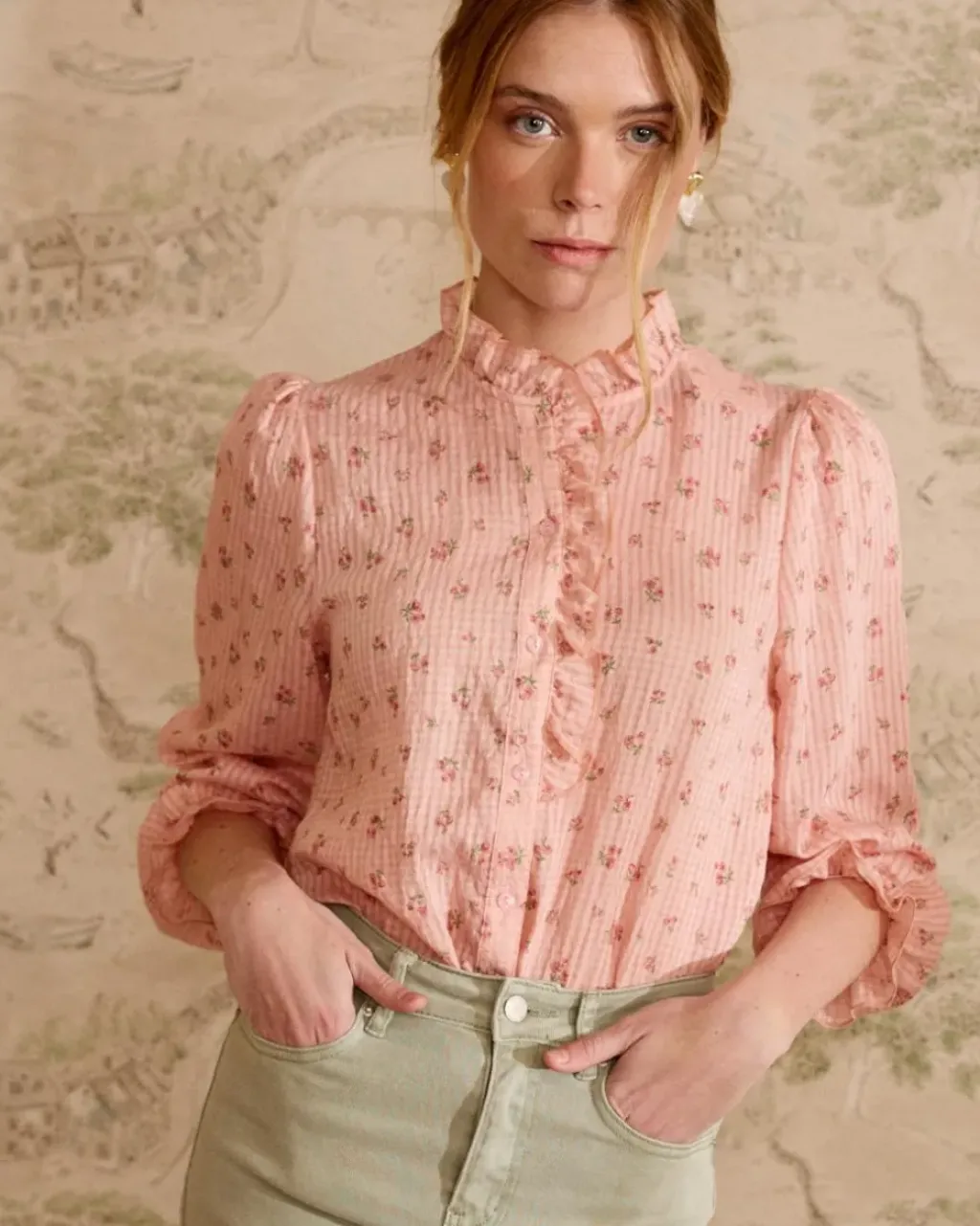 Polin et moi Maternidad|Blusas Y Camisas*Camisa Flores Selvina Nude