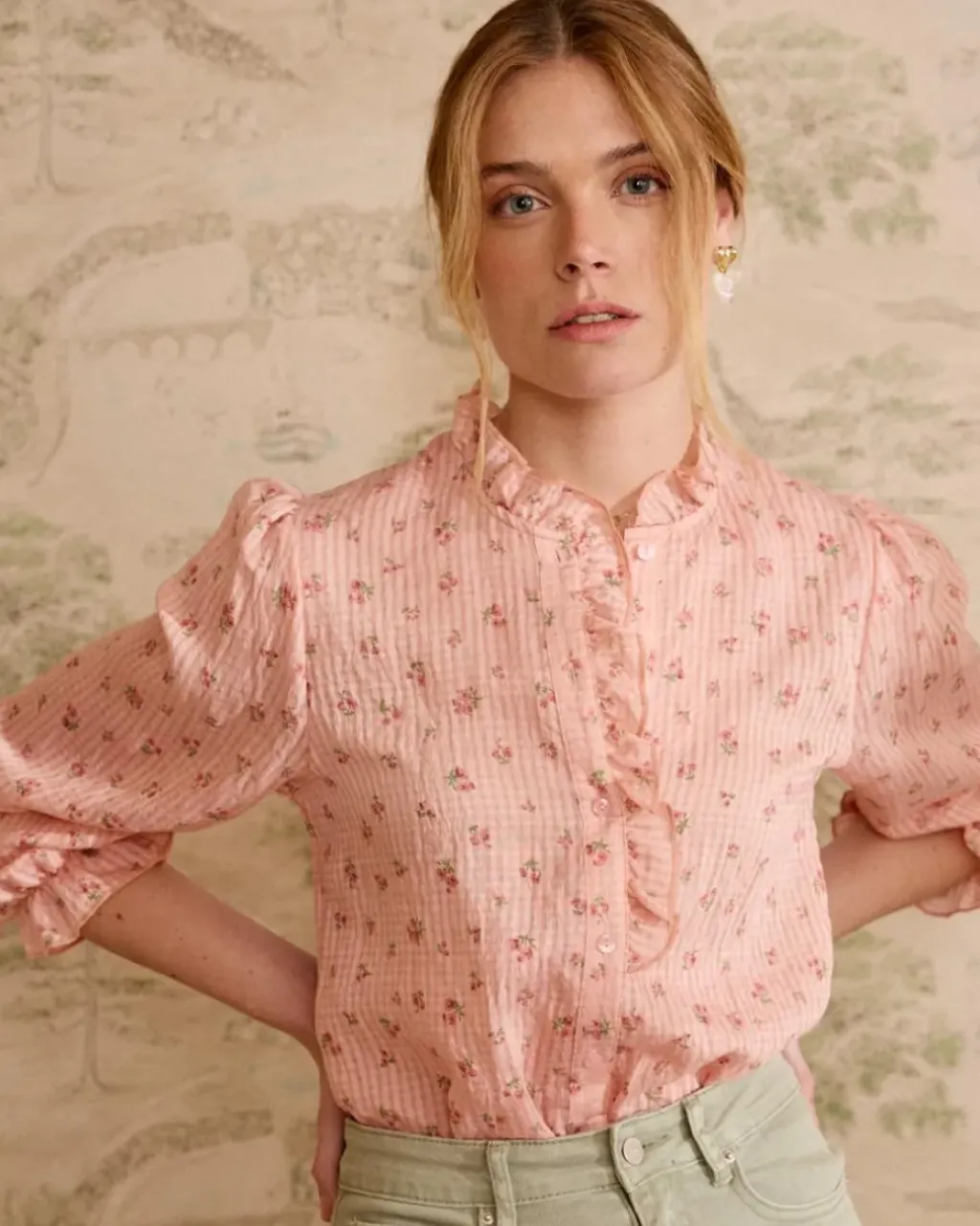 Polin et moi Maternidad|Blusas Y Camisas*Camisa Flores Selvina Nude