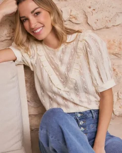 Polin et moi Blusas Y Camisas*Camisa Flores Valen Crudo