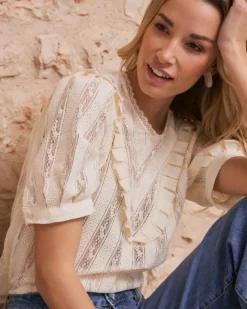 Polin et moi Blusas Y Camisas*Camisa Flores Valen Crudo