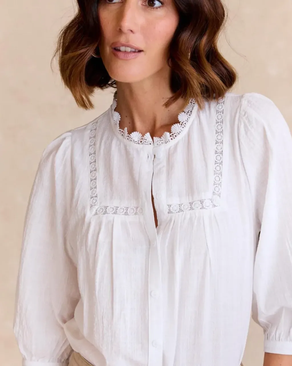 Polin et moi Maternidad|Blusas Y Camisas*Camisa Mangas Tulipa BLANCO