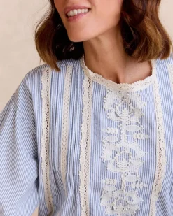 Polin et moi Blusas Y Camisas*Camisa Rayas Simona Celeste