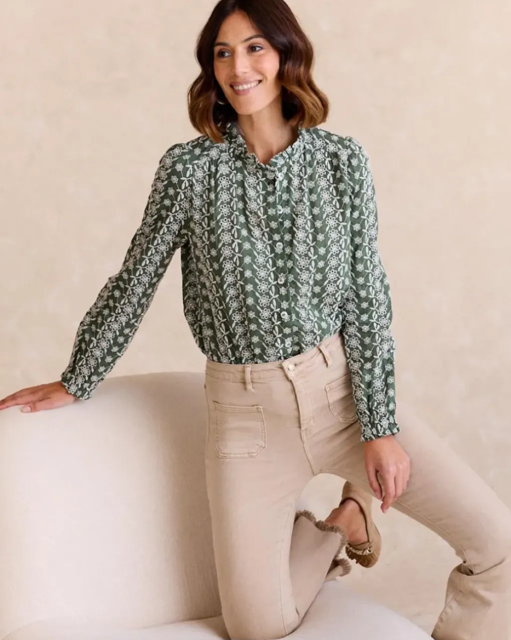 Polin et moi Maternidad|Blusas Y Camisas*Camisa Volante Aurora verdebosque