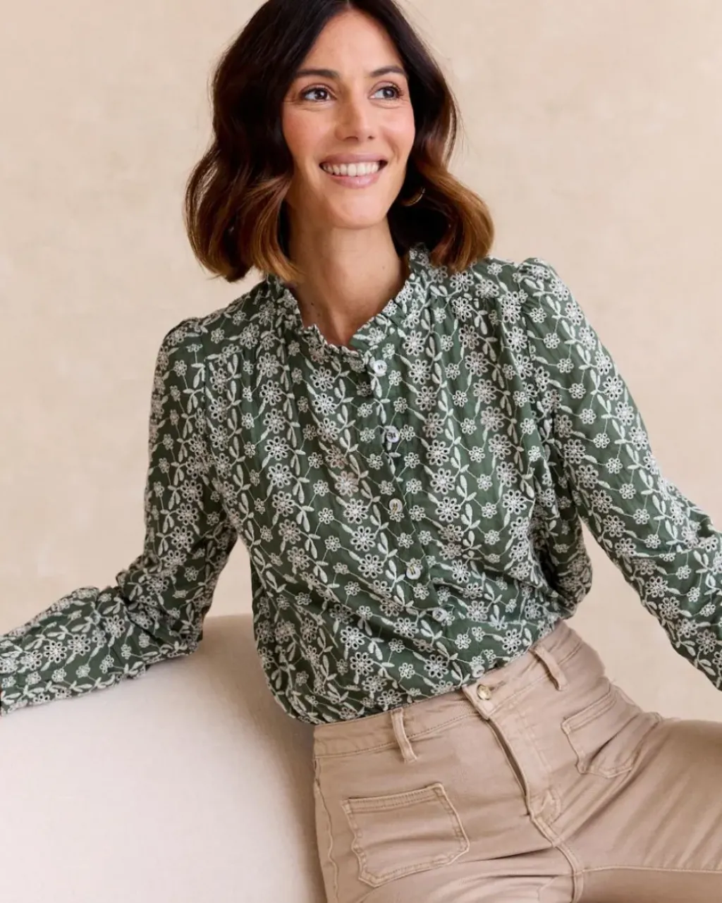 Polin et moi Maternidad|Blusas Y Camisas*Camisa Volante Aurora verdebosque