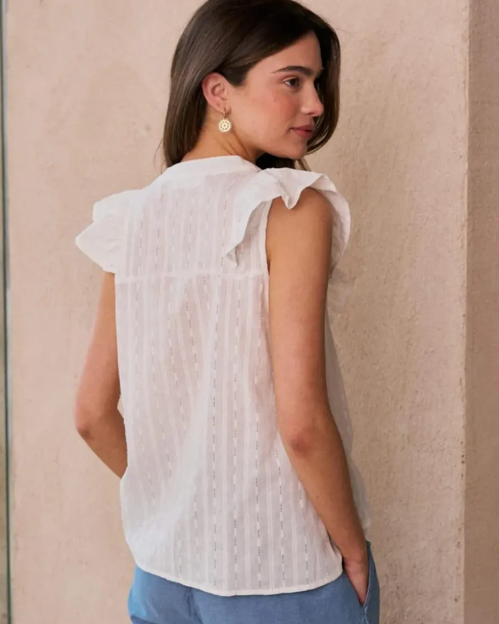 Polin et moi Maternidad|Blusas Y Camisas*Camisa Volante Ish blanco
