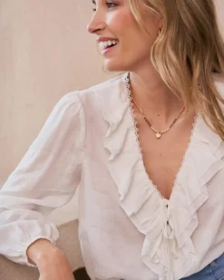 Polin et moi Blusas Y Camisas*Camisa Volante Julieta blanco