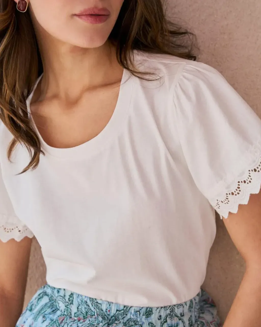 Polin et moi Camisetas Y Tops*Camiseta Puntilla Petra blanco