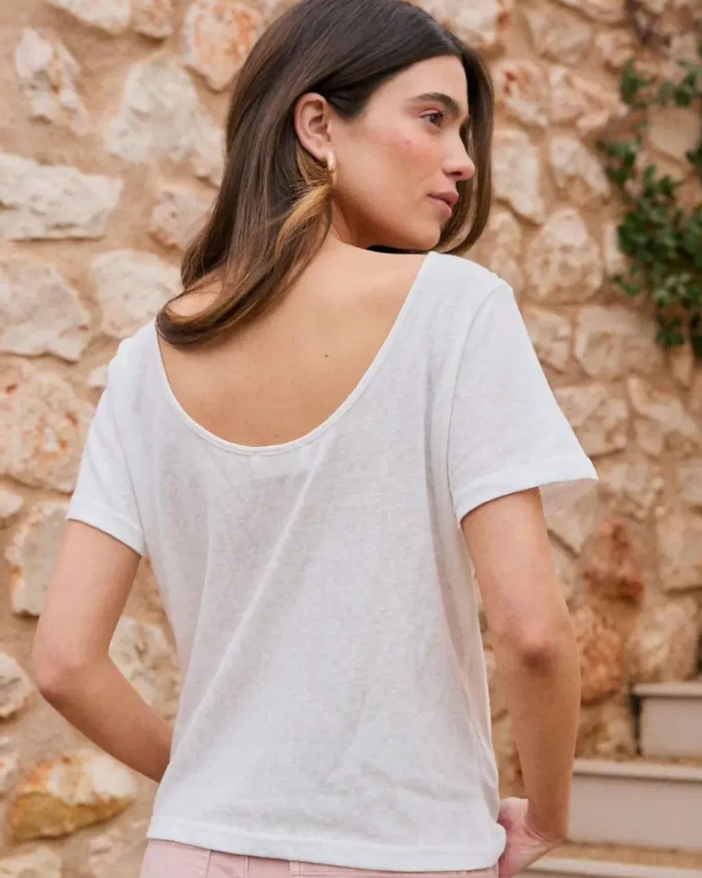 Polin et moi Camisetas Y Tops*Camiseta Trenzado Aubrienne blanco