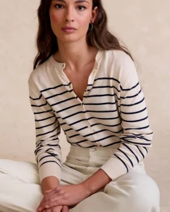 Polin et moi Punto|Cardigans Y Jerseis*Cardigan Rayas Dirunia Crudo