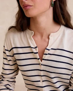 Polin et moi Punto|Cardigans Y Jerseis*Cardigan Rayas Dirunia Crudo