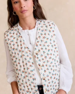Polin et moi Blazer Y Cazadoras*Chaleco Flores Alina Crudo
