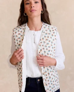 Polin et moi Blazer Y Cazadoras*Chaleco Flores Alina Crudo