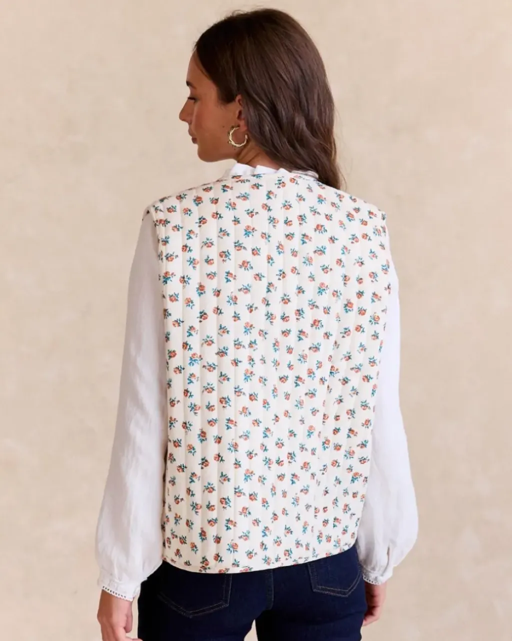 Polin et moi Blazer Y Cazadoras*Chaleco Flores Alina Crudo