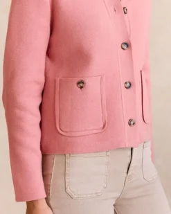 Polin et moi Blazer Y Cazadoras|Punto*Chaqueta Corta Rosa