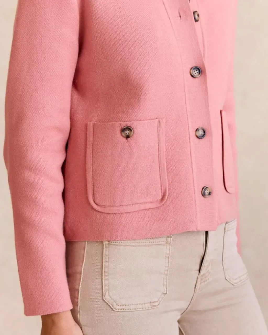 Polin et moi Blazer Y Cazadoras|Punto*Chaqueta Corta Rosa