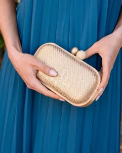 Polin et moi Bolsos*Clutch Dorado Bruna Oro
