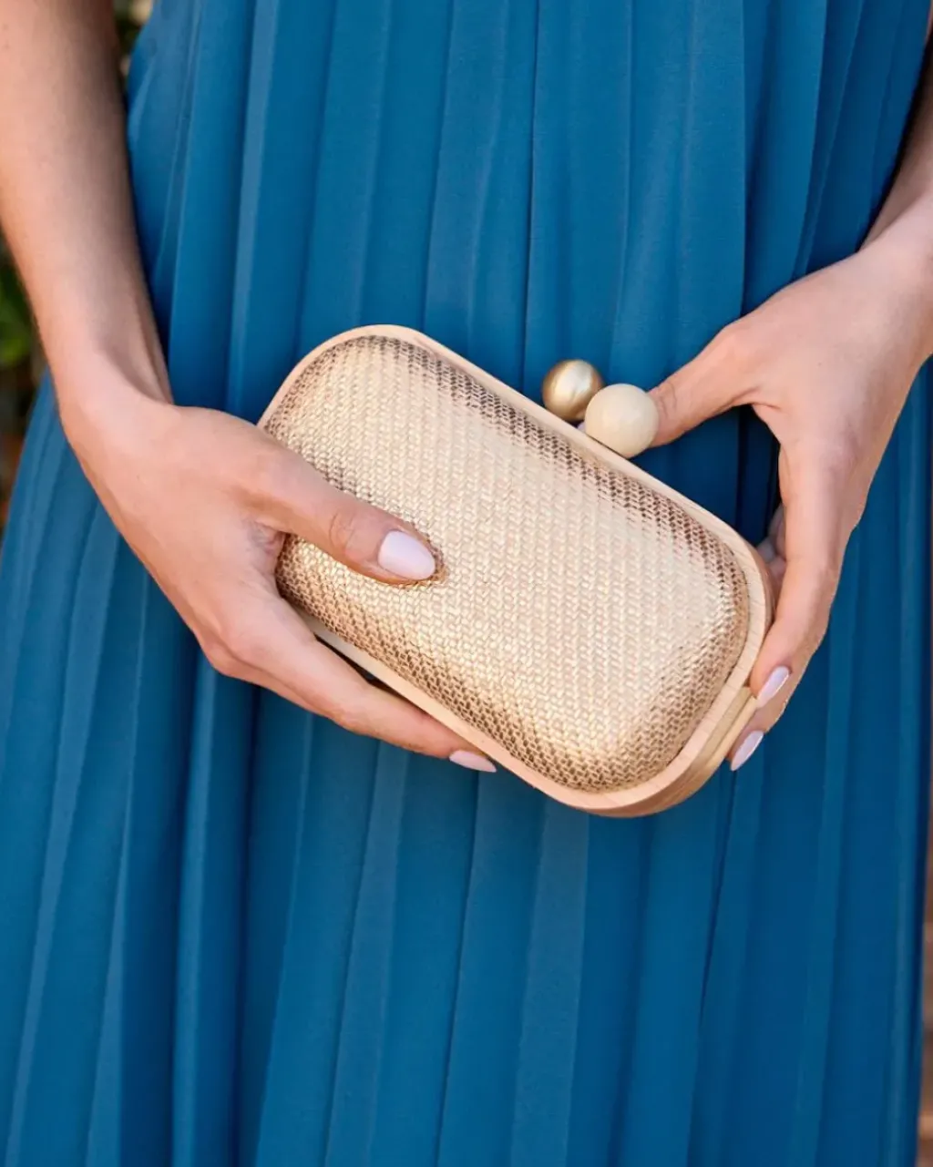 Polin et moi Bolsos*Clutch Dorado Bruna Oro