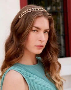 Polin et moi Complementos De Pelo*Diadema Perlas Matil ORO
