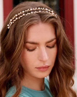 Polin et moi Complementos De Pelo*Diadema Perlas Matil ORO
