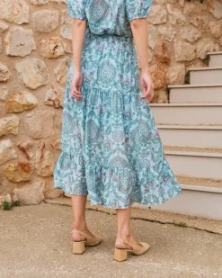 Polin et moi Faldas*Falda Estampado Kalli Turquesa