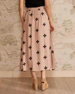 Polin et moi Faldas*Falda Flores Janelle beige