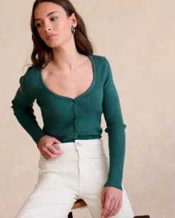 Polin et moi Punto|Cardigans Y Jerseis*Jersey Punto Verda VerdeManzana