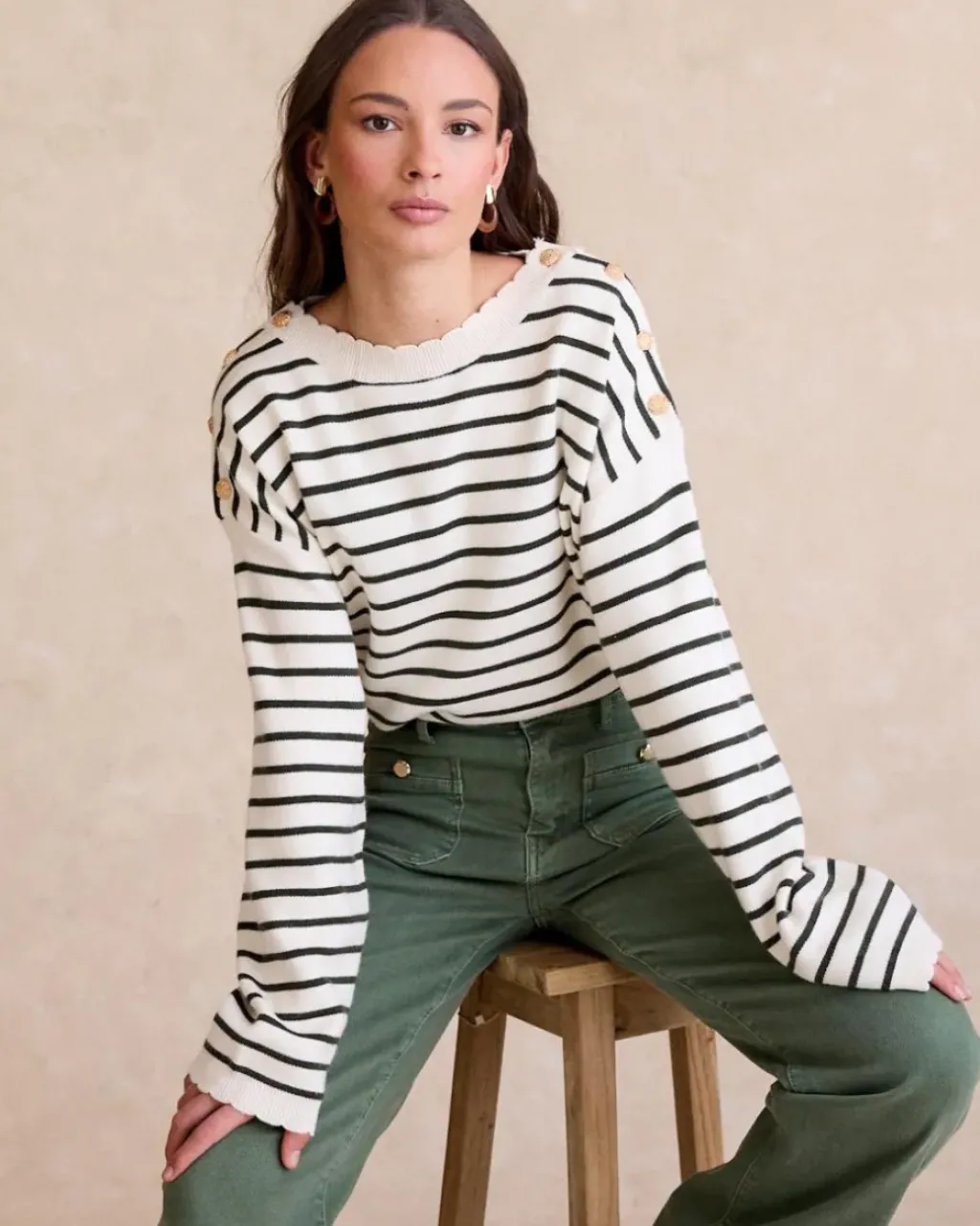 Polin et moi Cardigans Y Jerseis*Jersey Rayas Lucía verdebosque
