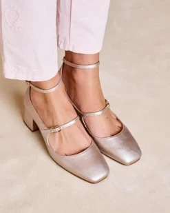 Polin et moi Zapatos De Tacón*Mary Jane Ilia plata