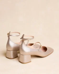 Polin et moi Zapatos De Tacón*Mary Jane Ilia plata