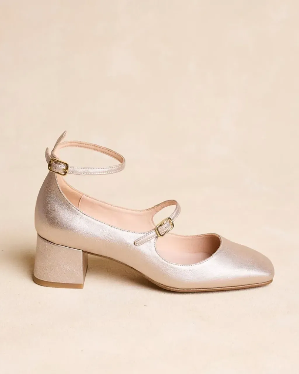 Polin et moi Zapatos De Tacón*Mary Jane Ilia plata