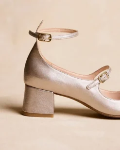 Polin et moi Zapatos De Tacón*Mary Jane Ilia plata