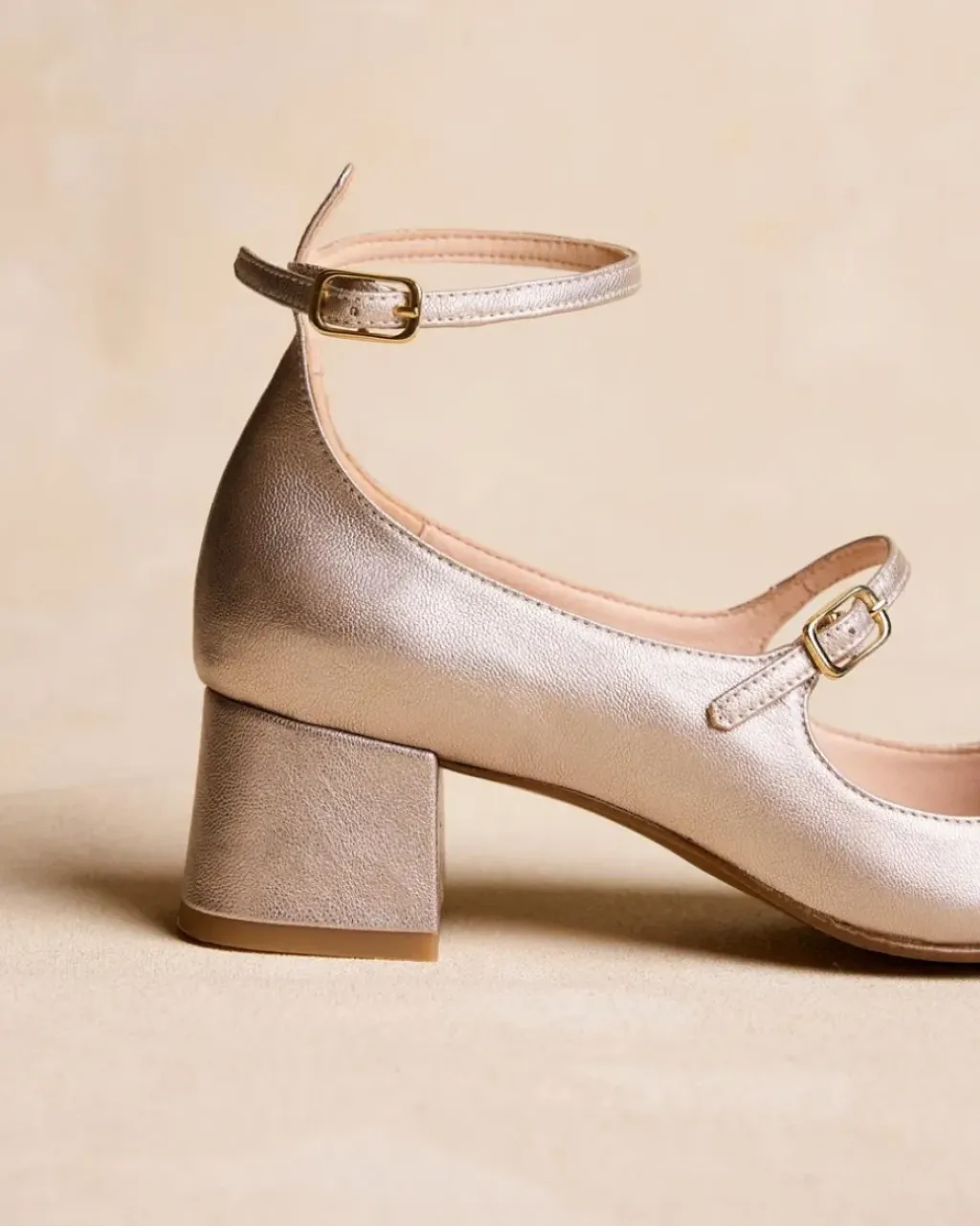 Polin et moi Zapatos De Tacón*Mary Jane Ilia plata