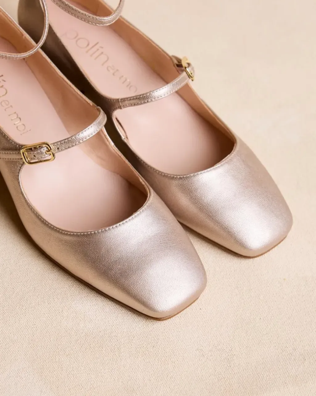 Polin et moi Zapatos De Tacón*Mary Jane Ilia plata