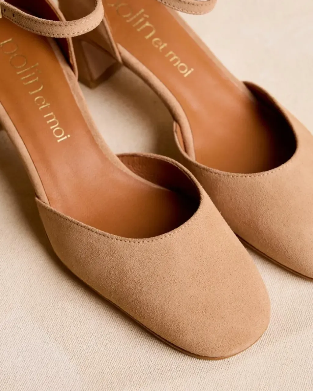 Polin et moi Zapatos De Tacón*Mary Jane Kaia BEIGE