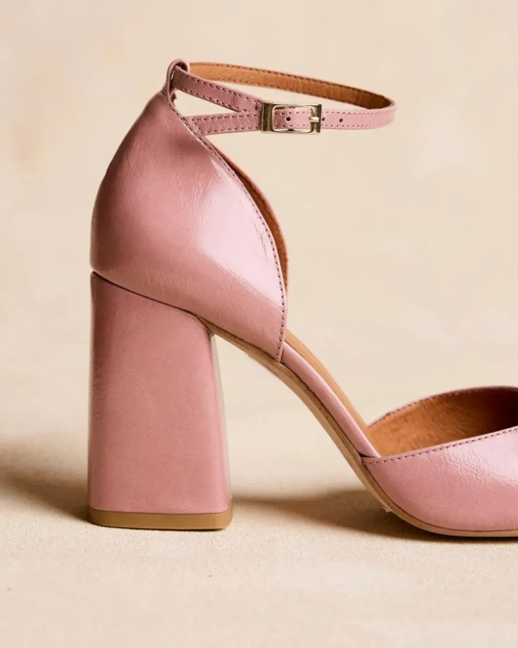 Polin et moi Zapatos De Tacón*Mary Jane Marina Nude