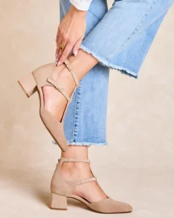 Polin et moi Zapatos De Tacón*Mary Jane Tiras Arianna BEIGE