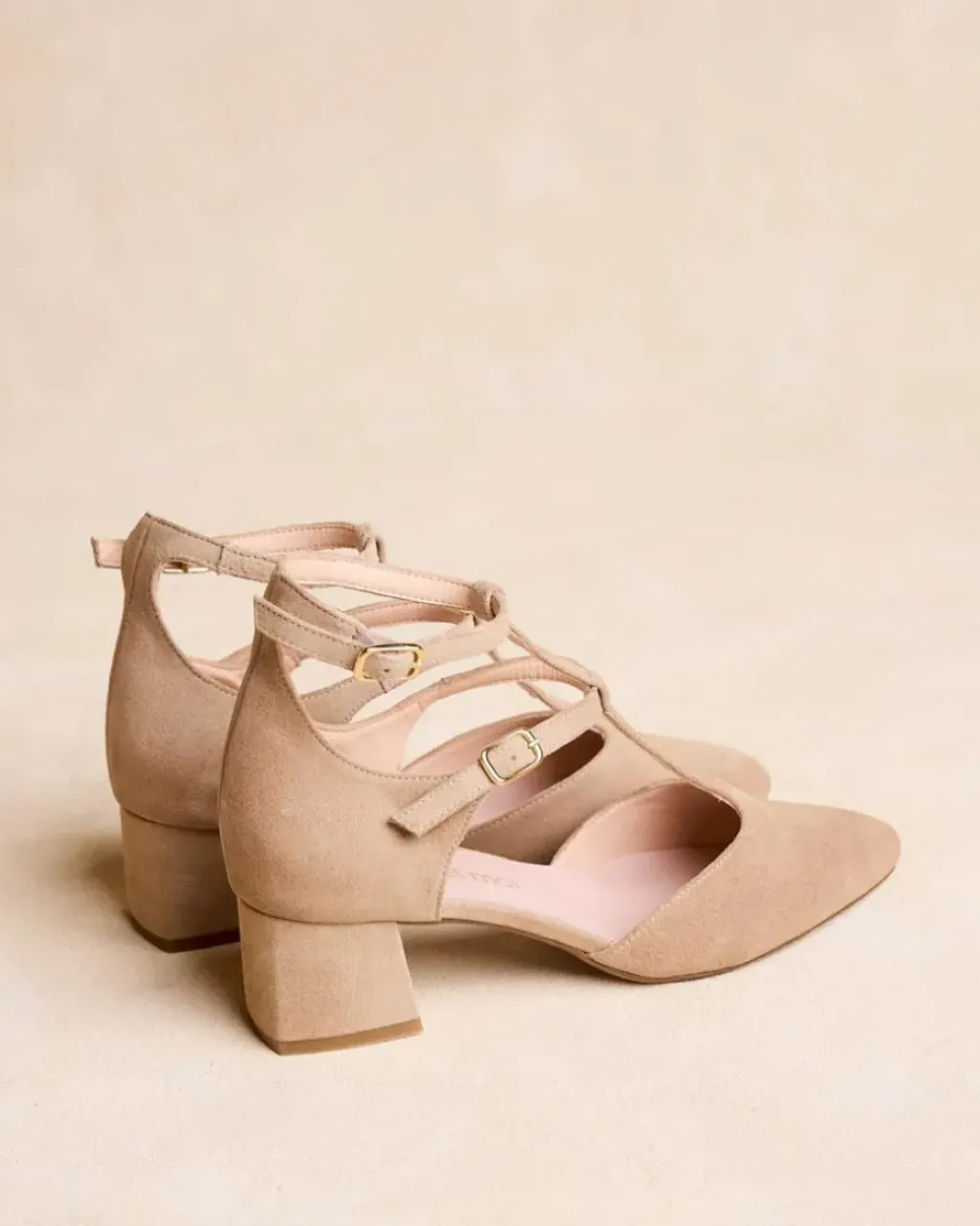 Polin et moi Zapatos De Tacón*Mary Jane Tiras Arianna BEIGE