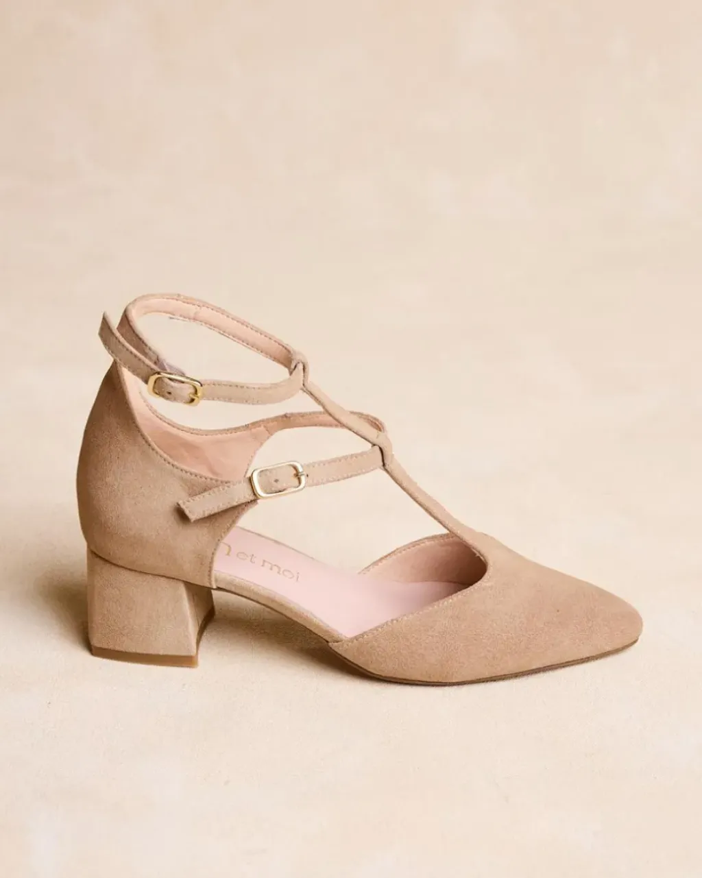 Polin et moi Zapatos De Tacón*Mary Jane Tiras Arianna BEIGE