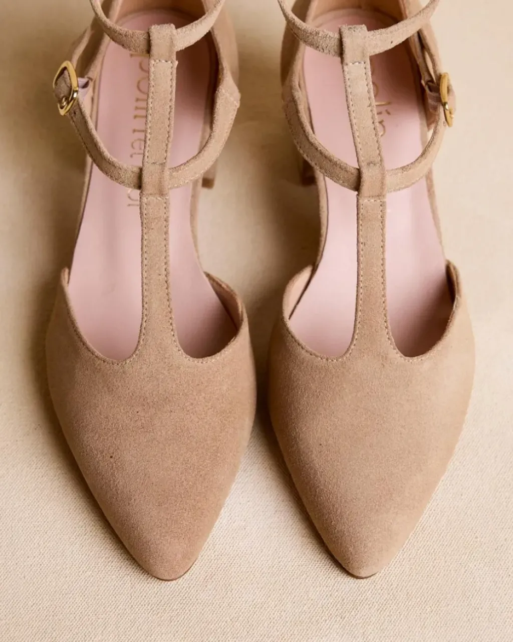 Polin et moi Zapatos De Tacón*Mary Jane Tiras Arianna BEIGE