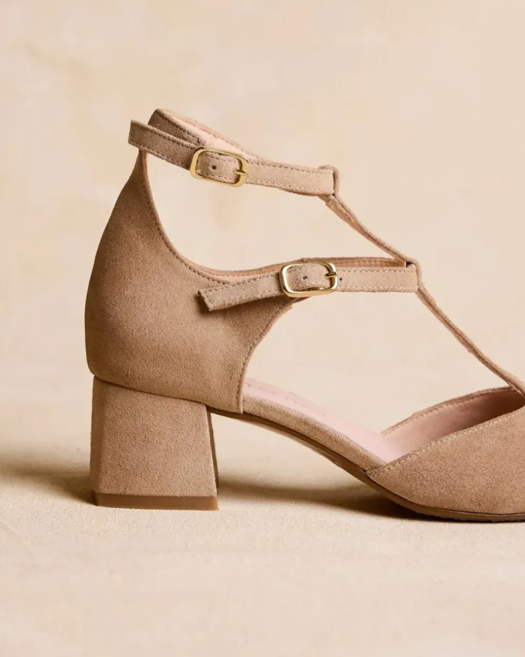 Polin et moi Zapatos De Tacón*Mary Jane Tiras Arianna BEIGE