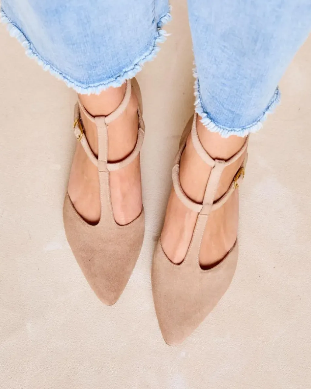 Polin et moi Zapatos De Tacón*Mary Jane Tiras Arianna BEIGE