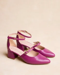 Polin et moi Zapatos De Tacón*Mary Jane Tiras Leena Morado